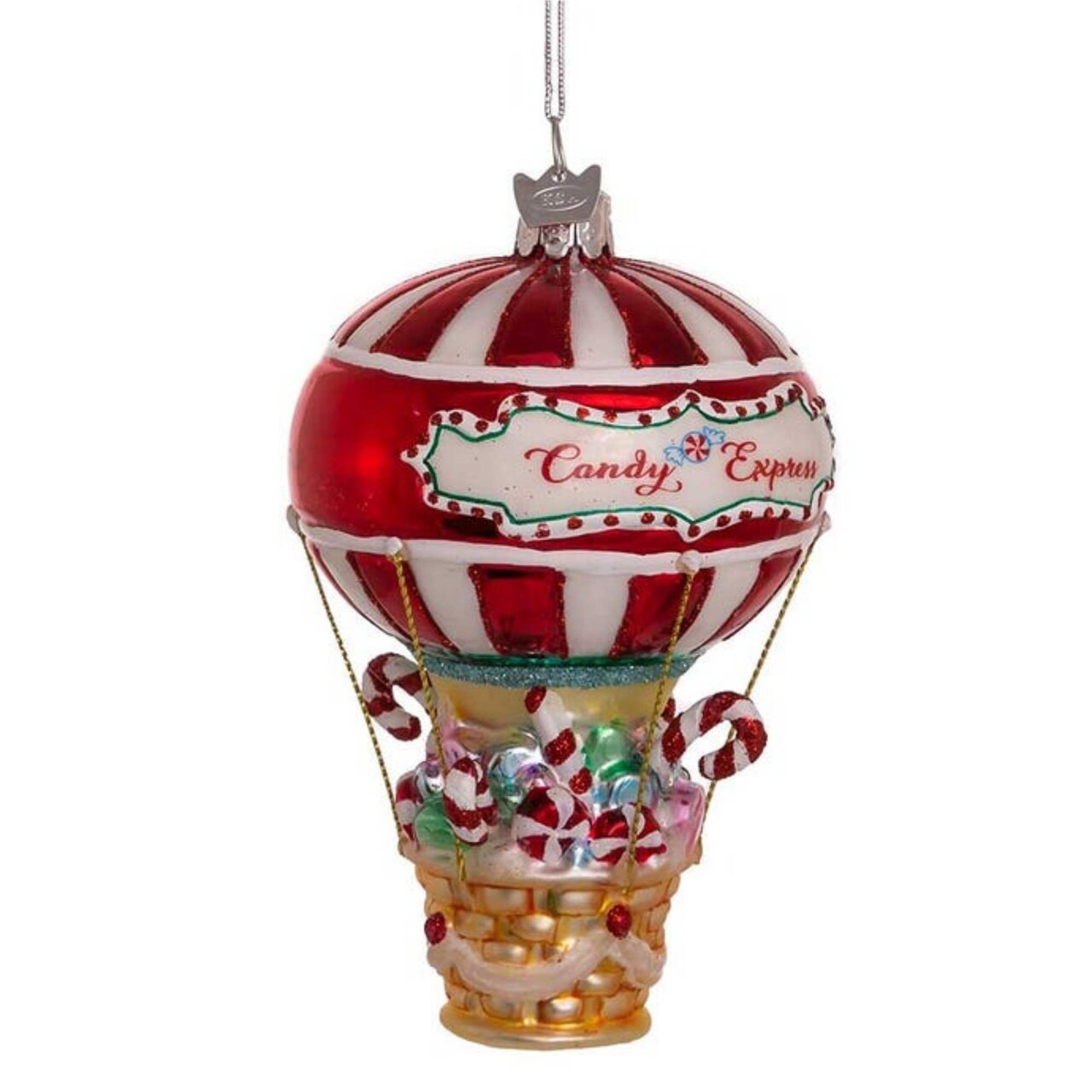 Noble Gems 5.25 In Candy Hot Air Balloon Christmas Tree Ornament , Candies Sweets